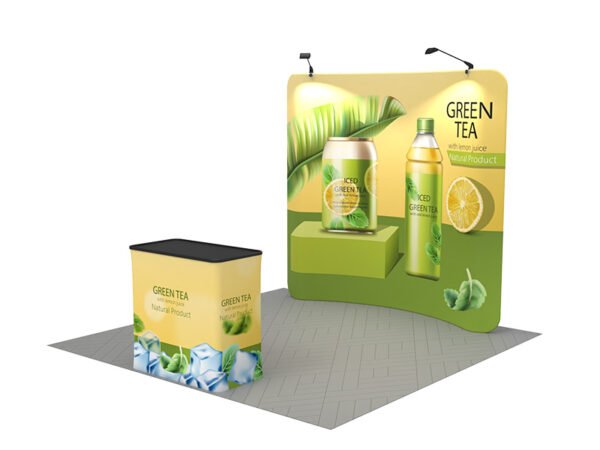 Custom Branded Curved 10ft trade show display kit 02