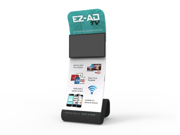 Portable Snakelike Monitor Display Stand with Graphics