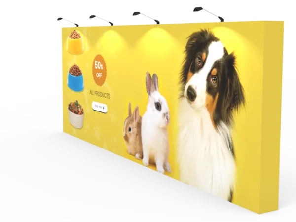 20ft Straight Expanding pop up display stand with front graphic printing - Image 4