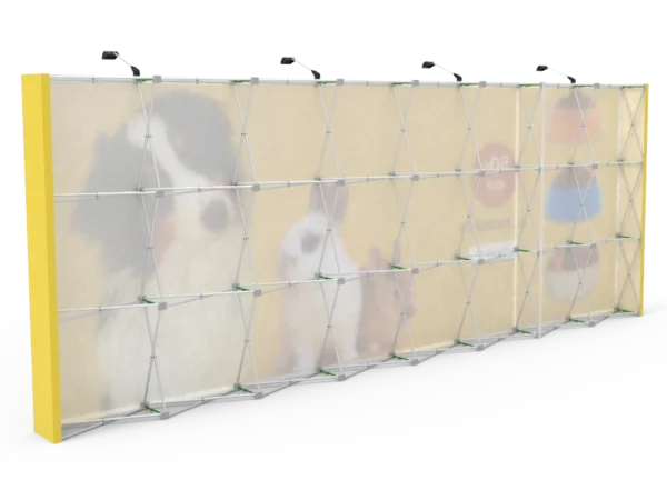 20ft Straight Expanding pop up display stand with front graphic printing - Image 5