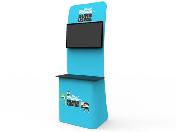Display stand with TV/monitor mount