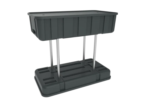 Convertible shipping case to podium with printed fabric - Image 4