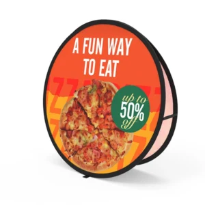 Set of 1 Medium Circular Pop Up A-Frame Banner