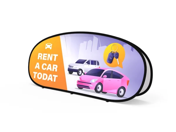 Set of 1 horizontal pop-up A-Frame banner