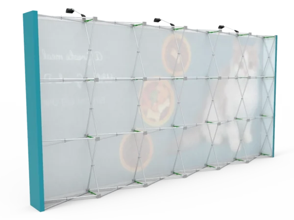 15ft Straight Expanding pop up display stand with front graphic printing - Image 6