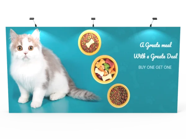 15ft Straight Expanding pop up display stand with front graphic printing - Image 2