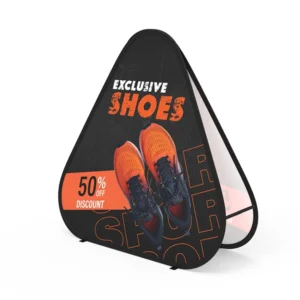 Set of 1 triangular pop-up A-Frame banner