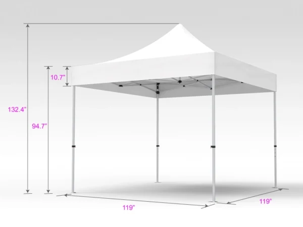 Blank Pop Up Canopy Tent 10x10ft - White - Image 2