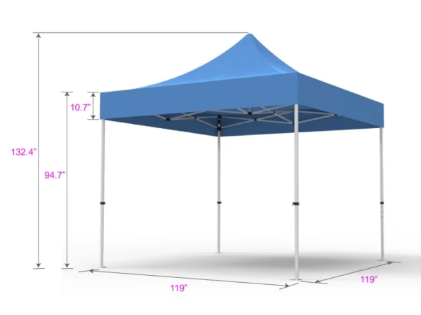 Blank Pop Up Canopy Tent 10x10ft - Blue - Image 2