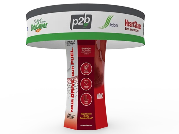 Blimp Tower Display with Octagonal Pillar