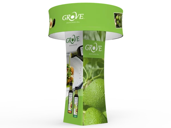 Blimp Tower Display with Curved Square Pillar
