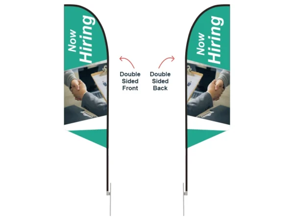 Feather angled flag with ground spike - Image 5
