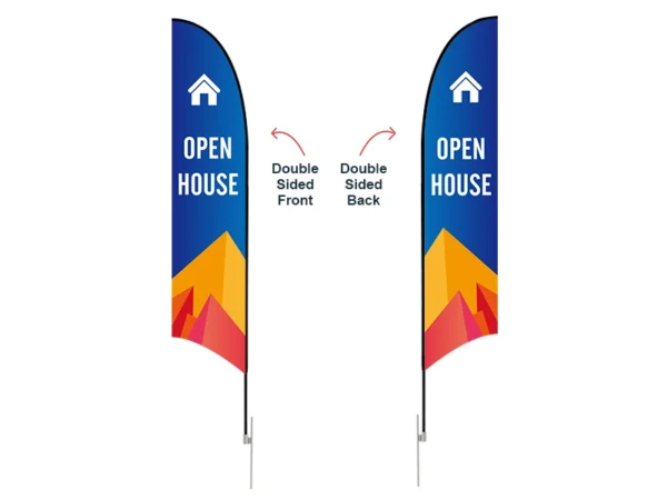 Feather Concave Flag - Large 13ft - with Ground Spike - Image 2