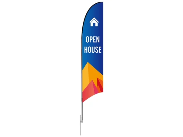 Feather Concave Flag - Large 13ft - with Ground Spike