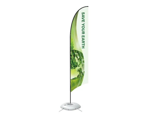 Feather Concave Flag - Large 13ft - with Cross Base - Image 6