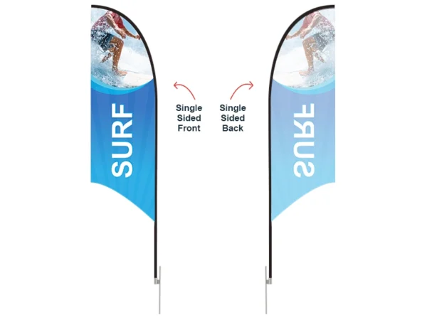 Feather Concave Flag - Medium 10ft - with Ground Spike - Image 4