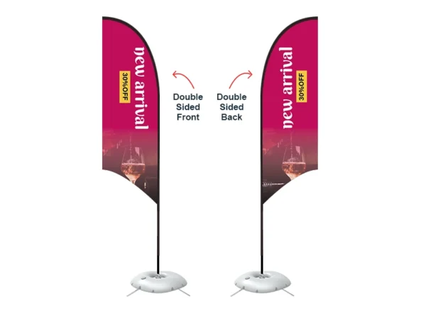Feather Concave Flag - Medium 10ft - with Cross Base - Image 2