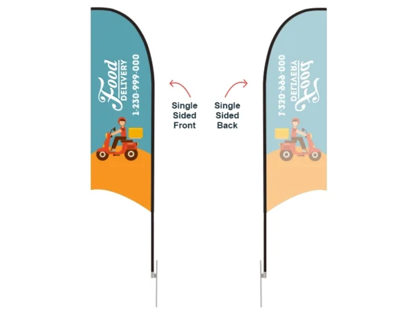 Feather concave flag with ground spike - Image 5