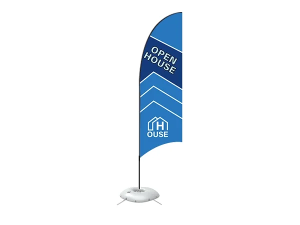 Feather concave flag with cross base - Image 6