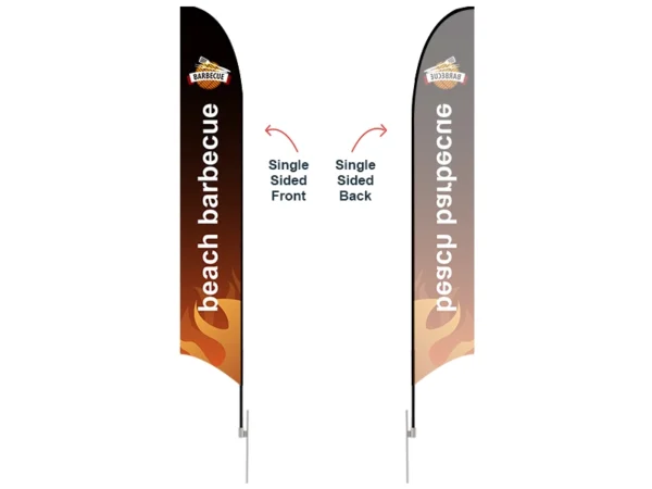 Feather Concave Flag - X-Large 17ft - with Ground Spike - Image 2