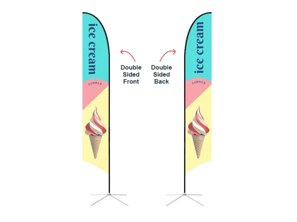 Feather Concave Flag - X-Large 17ft - with Cross Base - Image 2