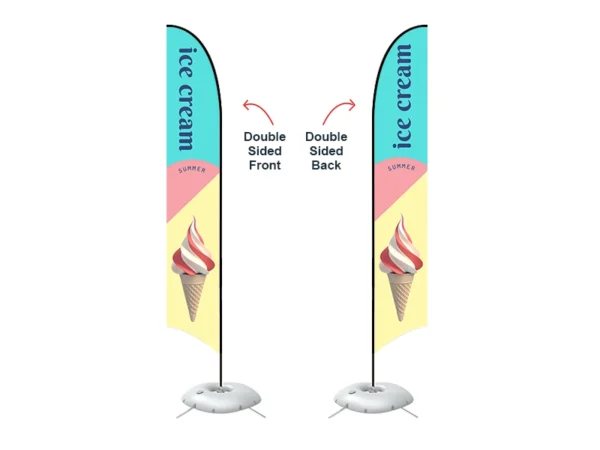 Feather Concave Flag - X-Large 17ft - with Cross Base - Image 3