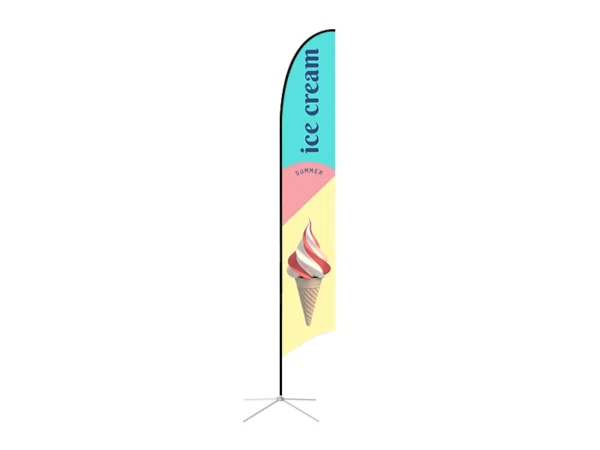 Feather Concave Flag - X-Large 17ft - with Cross Base - Image 6