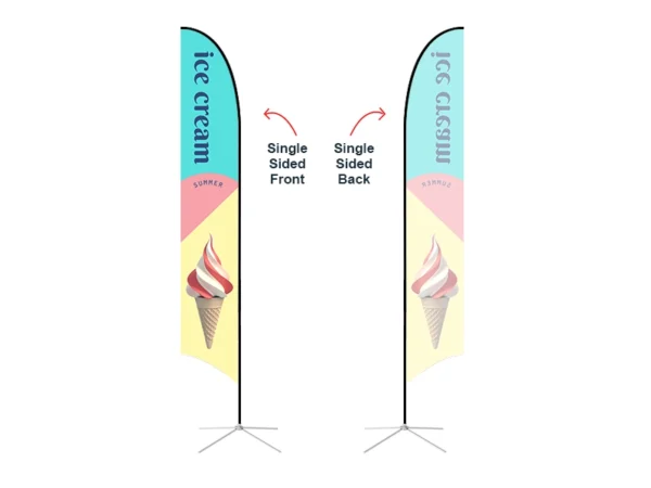 Feather Concave Flag - X-Large 17ft - with Cross Base - Image 7