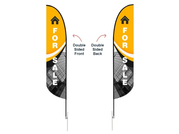 Feather Convex Flag with Ground Spike - Image 2