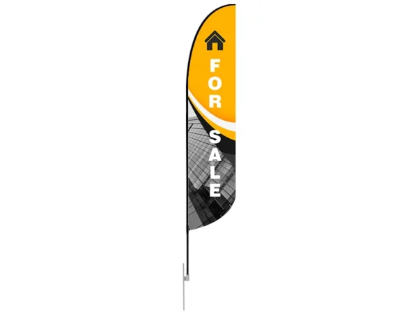 Feather Convex Flag with Ground Spike - Image 3