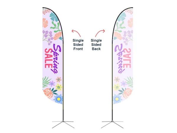 Feather Convex Flag with Cross Base - Image 8