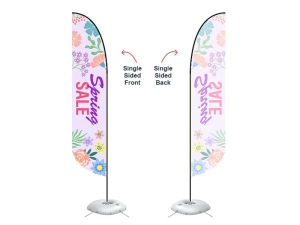 Feather Convex Flag with Cross Base - Image 9