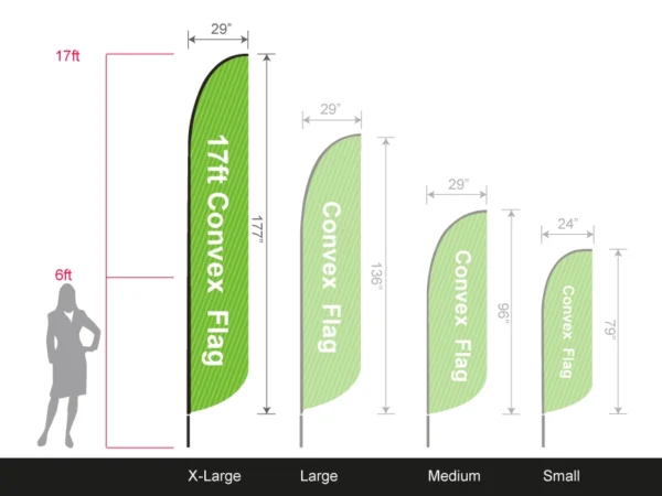 Feather Convex Flag with Ground Spike - Image 5