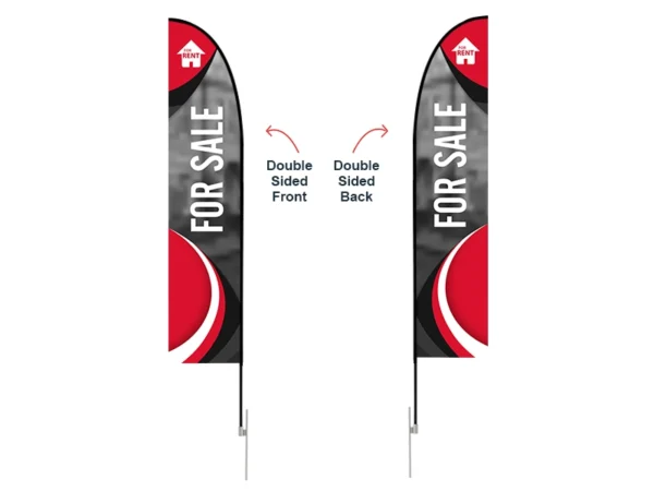 Feather Straight Flag with Ground Spike - Image 3