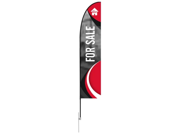 Feather Straight Flag with Ground Spike - Image 2