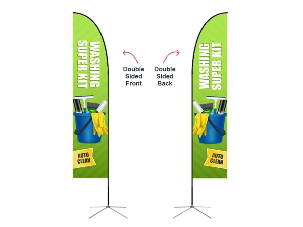 Feather Straight Flag with Cross Base - Image 5