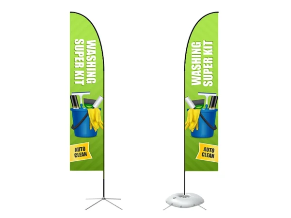 Feather Straight Flag with Cross Base - Image 6