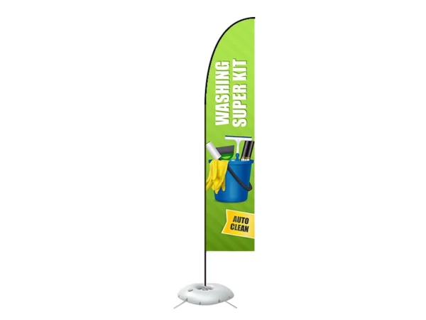 Feather Straight Flag with Cross Base - Image 3