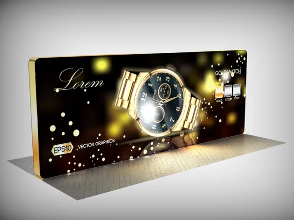 20 ft Rounded corner freestanding LED backlit backdrop - Image 3