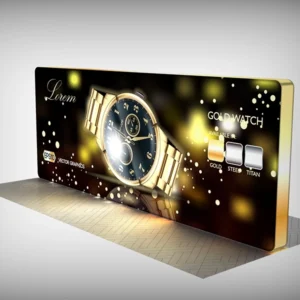 20 ft Rounded corner freestanding LED backlit backdrop