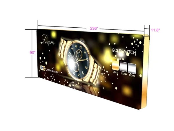 20 ft Rounded corner freestanding LED backlit backdrop - Image 4