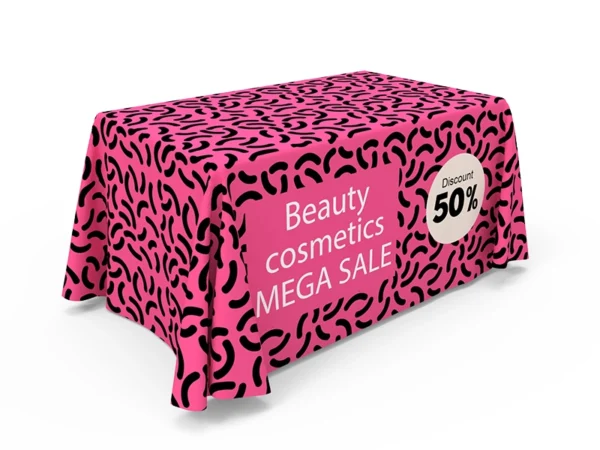 4 ft Loose fit 1-side print table cover
