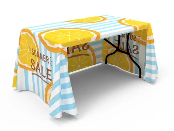 4 ft Loose fit 3-side table cover - Image 3