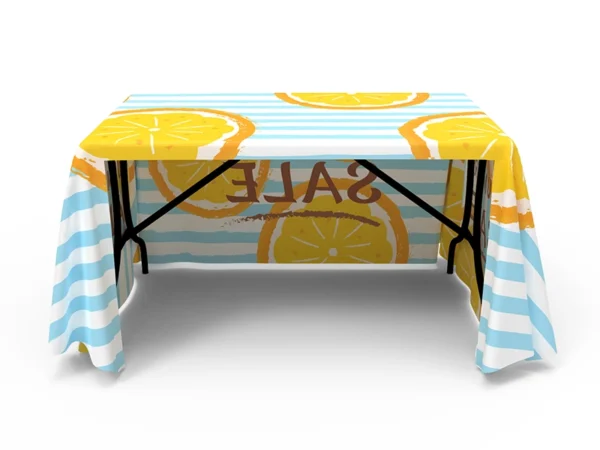 4 ft Loose fit 3-side table cover - Image 2