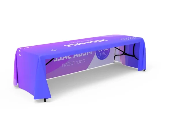 8 ft Loose fit 3-side table cover - Image 4