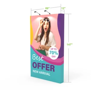 8 x 12 ft Straight pop-up banner display