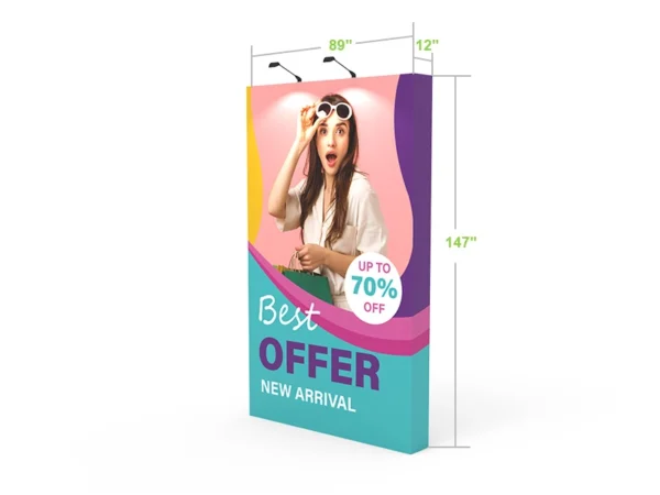 8 x 12 ft Straight pop-up banner display