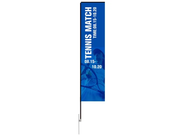 Rectangular Banner with Ground Spike