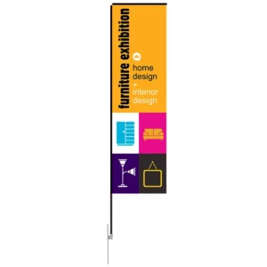Rectangular Banner - Medium 10ft - with Ground Spike