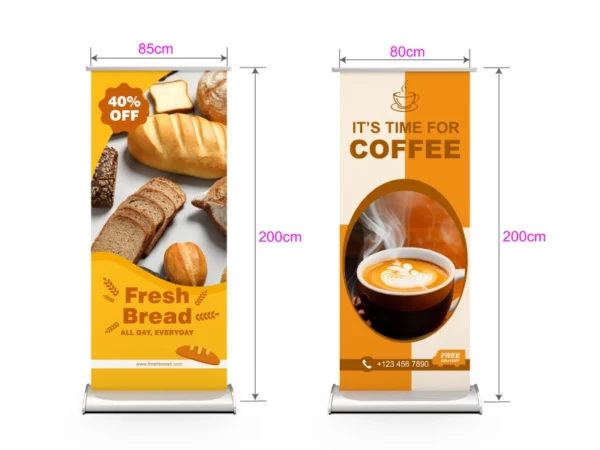 Deluxe single-side printed roll-up banner stand with teardrop base - Image 4